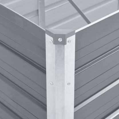Arriate De Jardín De Acero Galvanizado Gris 480x80x45 Cm_5