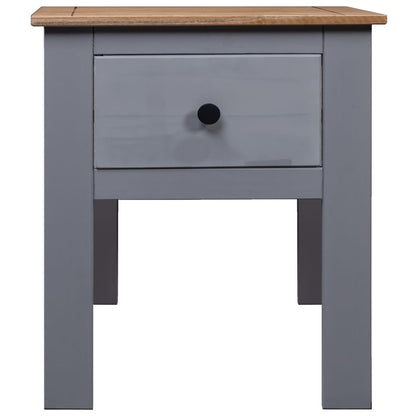 Mesita De Noche De Madera Maciza Pino Panamá Gris 46x40x57 Cm_1