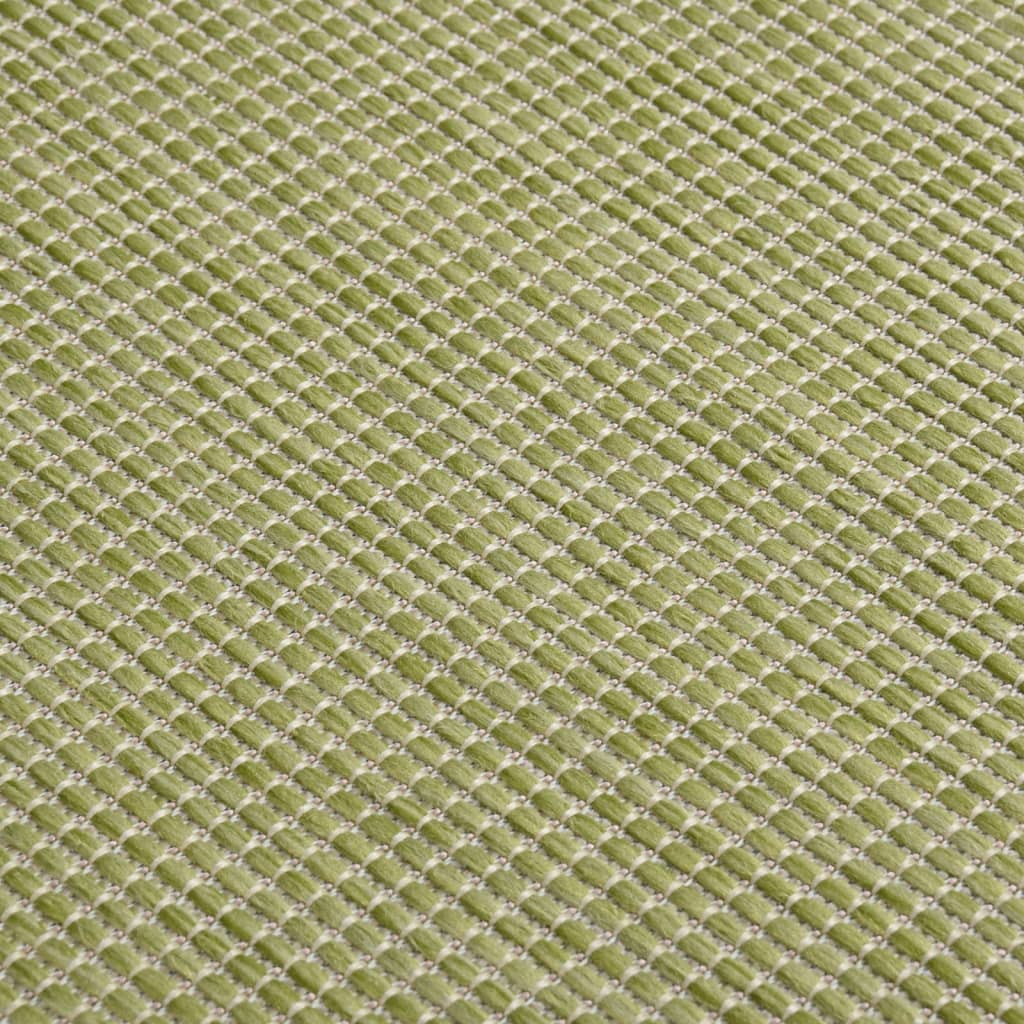 Alfombra De Exterior De Tejido Plano Verde 120x170 Cm_4
