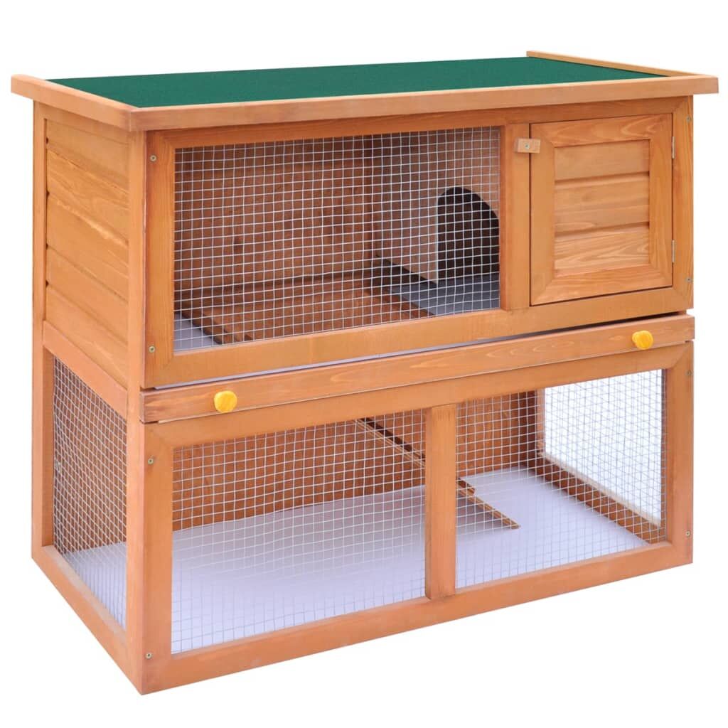 Vidaxl Casa De Animales Pequeños Jaula Conejera 1 Puerta Madera_1