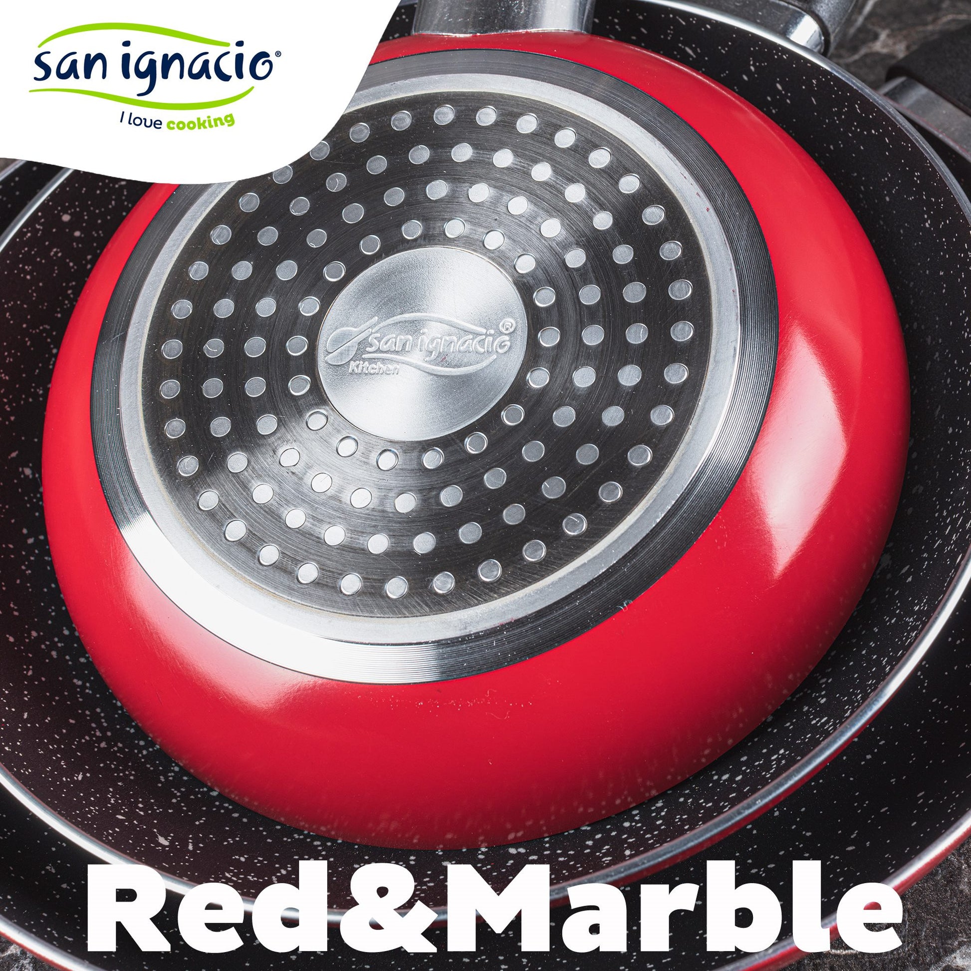 Set De 3 Sartenes san Ignacio Con Revestimiento En Mármol Ø16 Cm Ø20 Cm Ø24 Cm_1