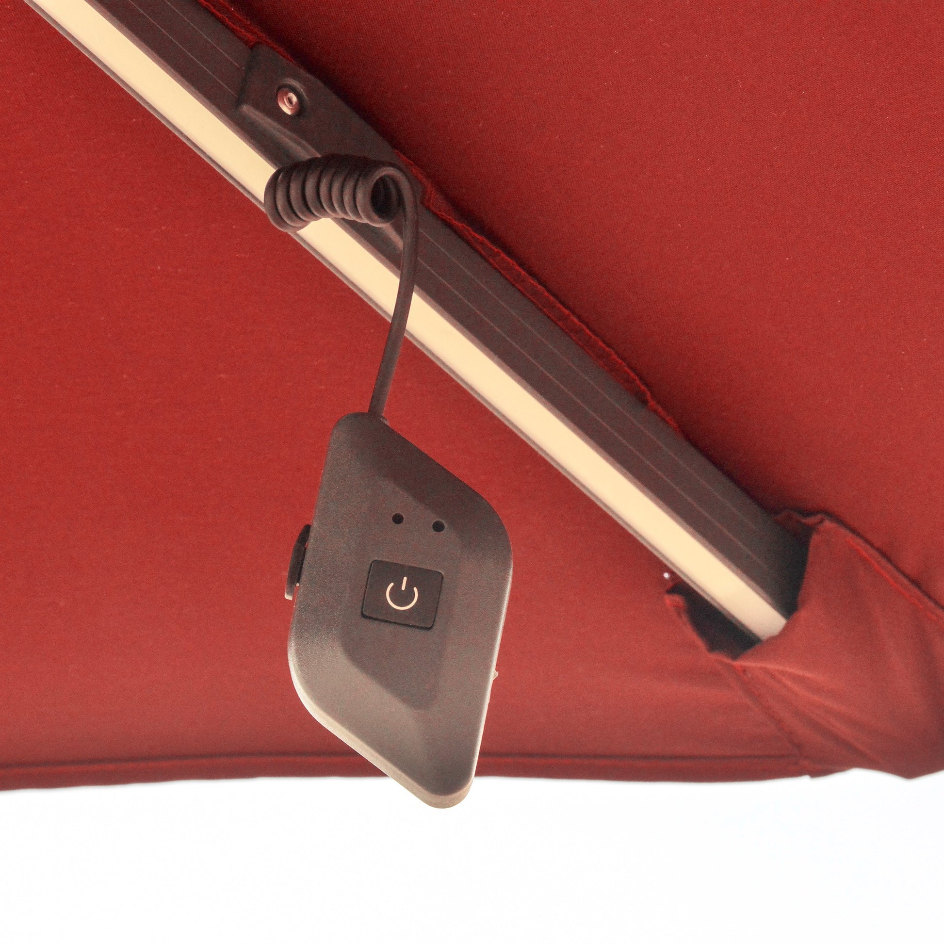 Outsunny Sombrilla De 300 Cm Luces Led Protección Uv 50+ Giratorio Con Manivela_3