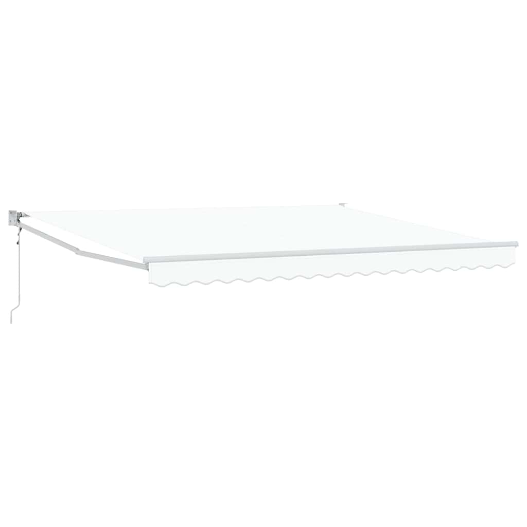 Toldo Retráctil Blanco 400 X 300 Cm Poliéster Y Metal_0