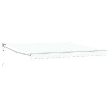 Toldo Retráctil Blanco 400 X 300 Cm Poliéster Y Metal_0