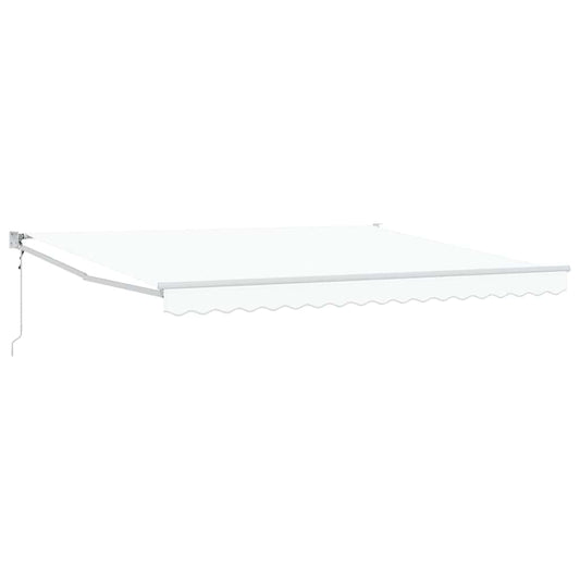 Toldo Retráctil Blanco 400 X 300 Cm Poliéster Y Metal_0