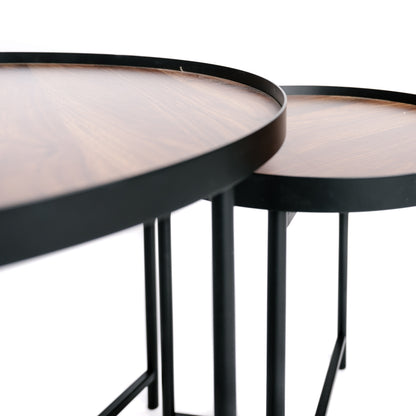 Mesa De Centro, Mesa Auxiliar De Madera Y Metal Diseño Industrial Vintage 60/41cm_2