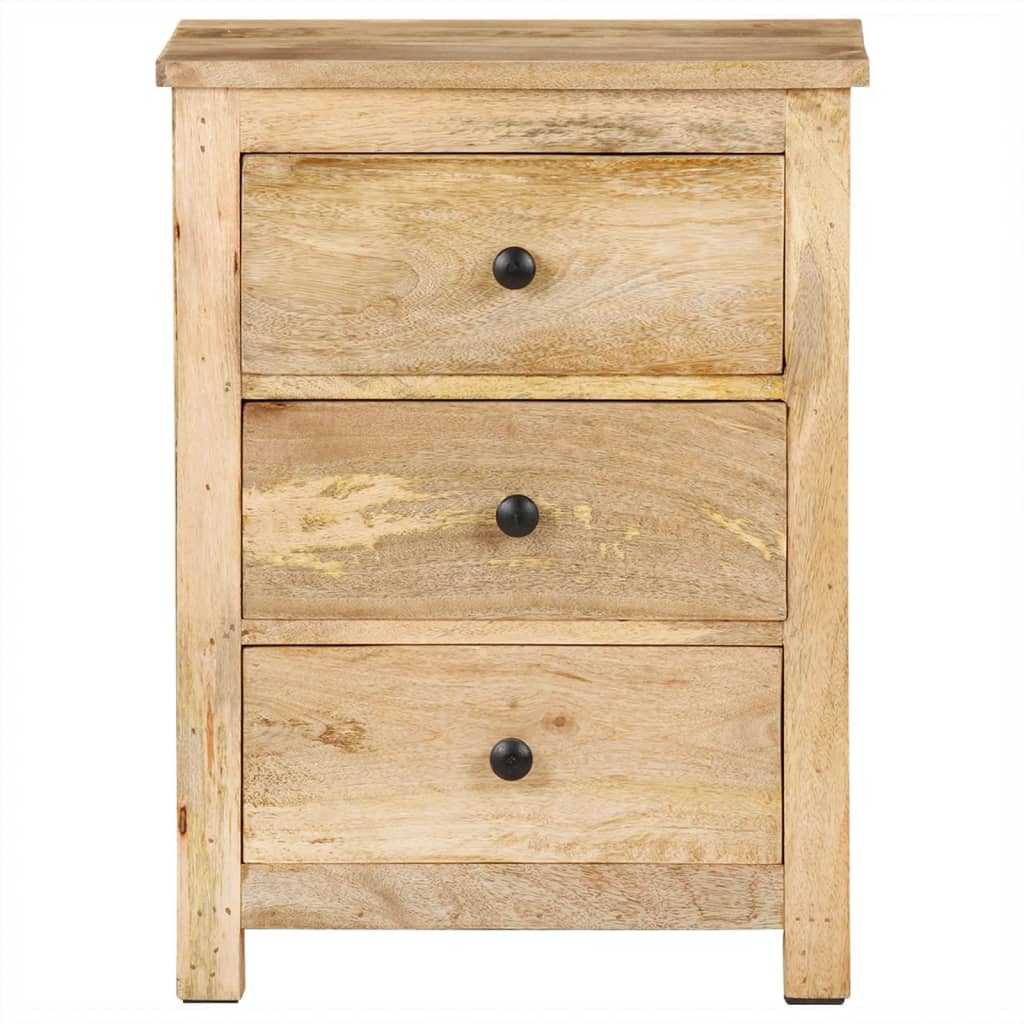 Mesita De Noche De Madera Maciza De Mango 45x35x60 Cm_0