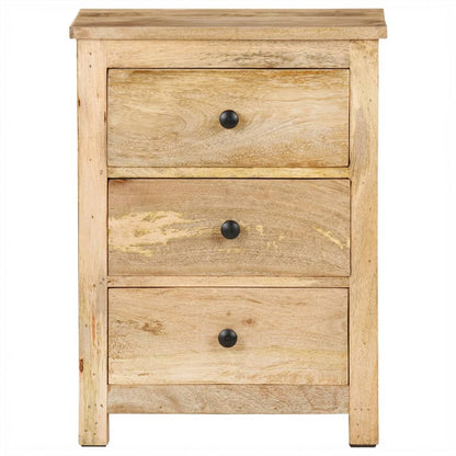 Mesita De Noche De Madera Maciza De Mango 45x35x60 Cm_0