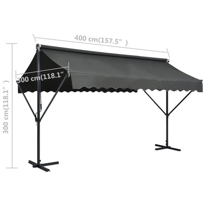 Vidaxl Toldo De Pie Independiente Gris Antracita 400x300 Cm_2