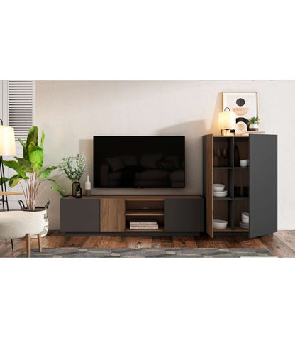 Mueble Auxiliar/bodeguero Celia Acabado Pizarra/sabi, 125.6cm(alto) 90.1cm(ancho) 41.6cm(f_0