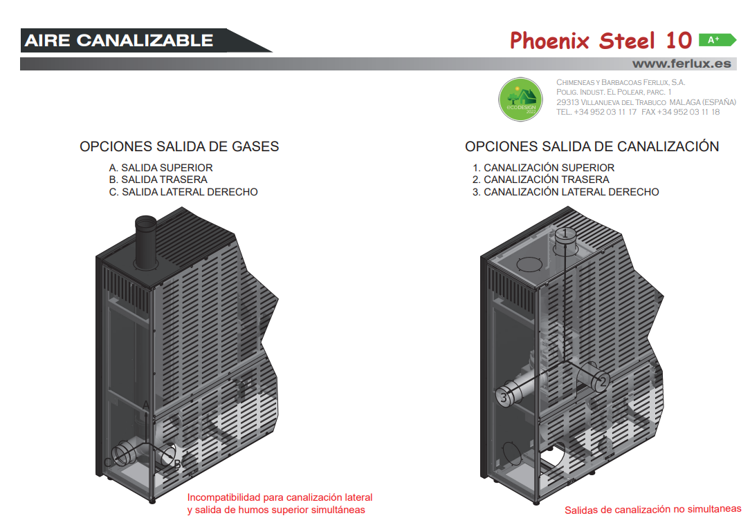 Bricosol Estufa De Pellets Phoenix Steel 10 Negro De Ferlux_4