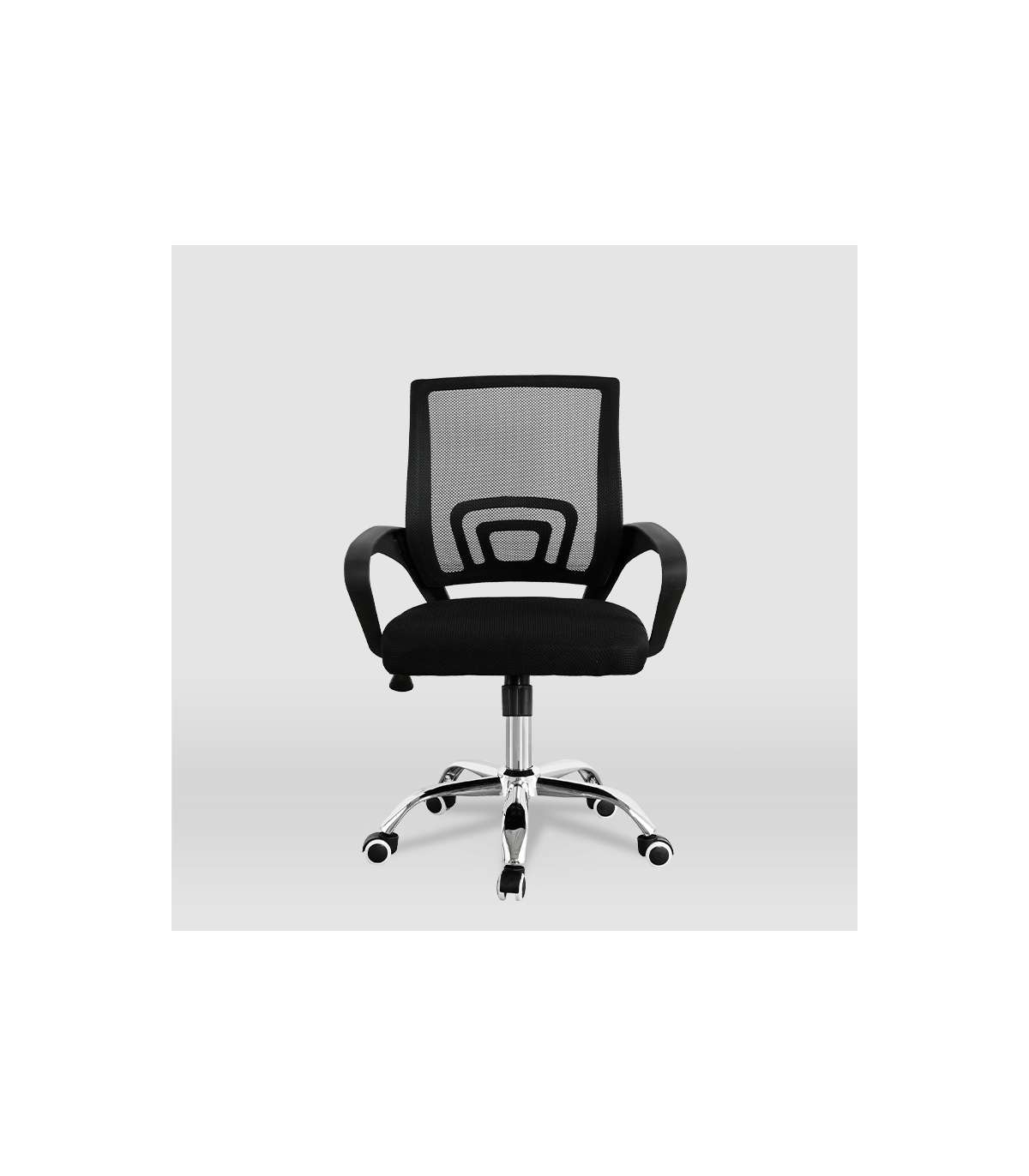 Silla Despacho Giratoria Martina Tapizada En Tejido Transpirable Negro, 88/98cm(alto) 57cm_0