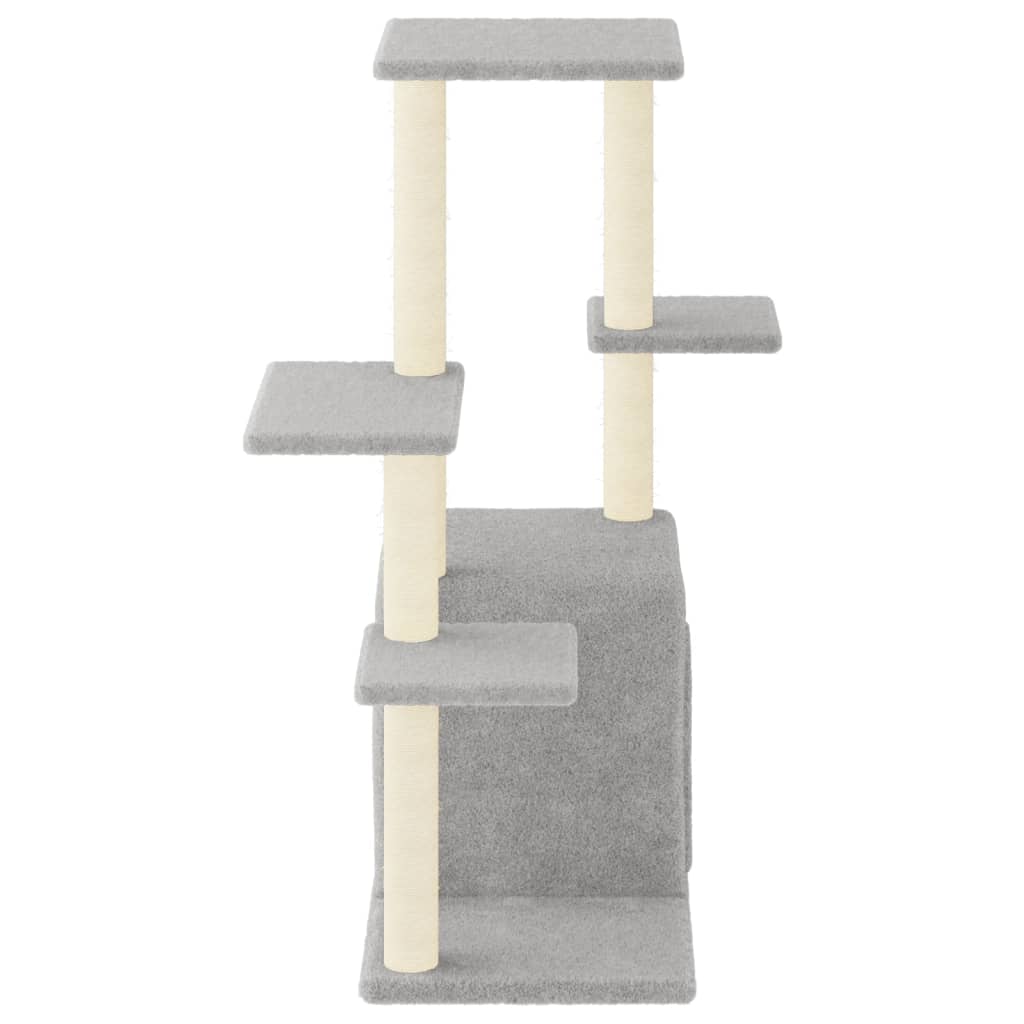 Rascador Para Gatos Con Postes De Sisal Gris Claro 97,5 Cm_3