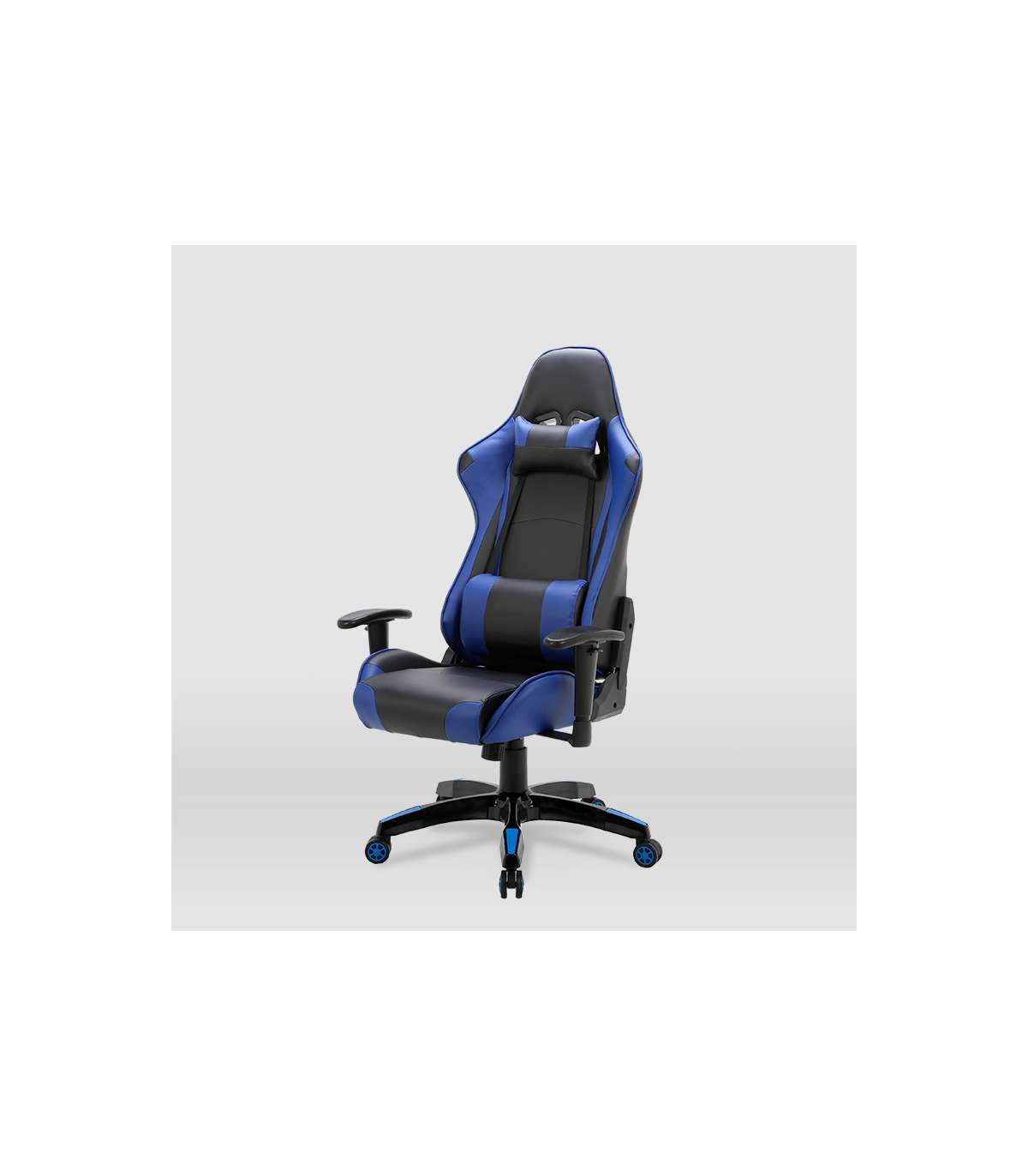 Silla Gaming Regina Tapizada En Piel Sintética Negro/azul, 126.5/133.5cm(alto) 70.5cm(anc_1