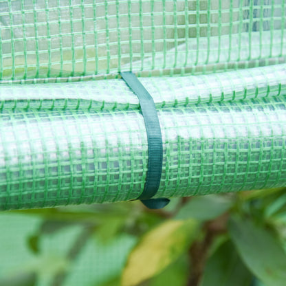 Outsunny Invernadero Con Puerta Enrollable De Acero Y Pe 100x50x150 Cm Verde_3
