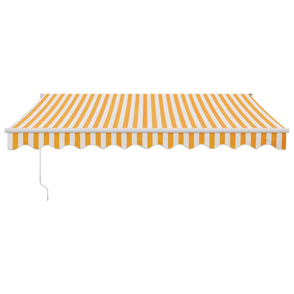 Toldo Retráctil Automático Amarillo Y Blanco 3x2,5 M_2