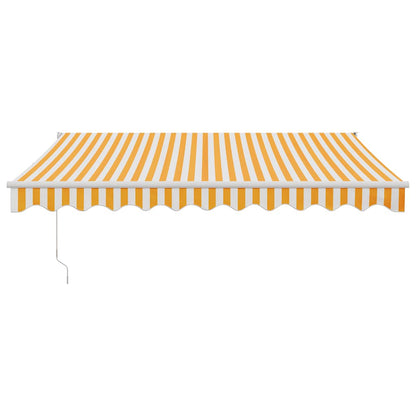 Toldo Retráctil Automático Amarillo Y Blanco 3x2,5 M_2