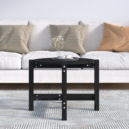 Mesa De Centro De Madera Maciza De Pino Negro 62,5x45 Cm_1