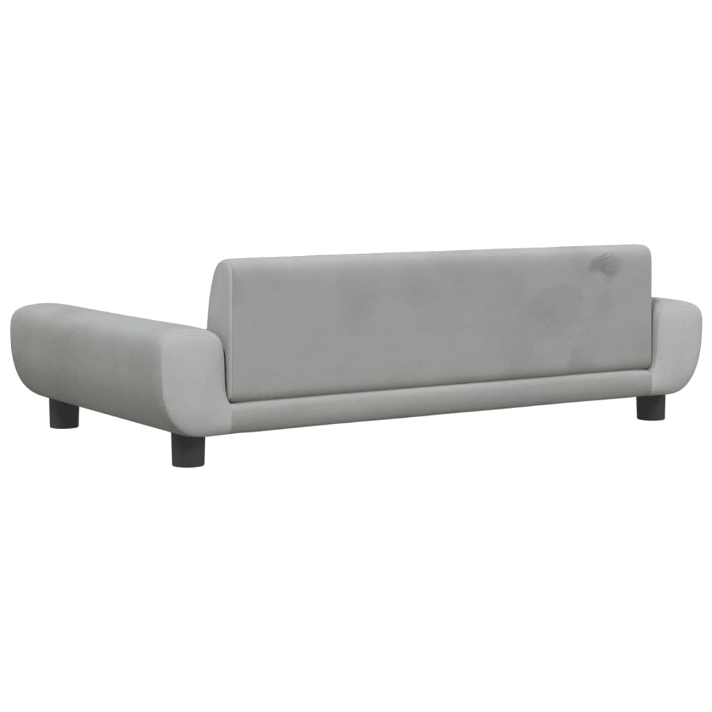Cama Para Perros De Terciopelo Gris Claro 100x54x33 Cm / Vetonek_3