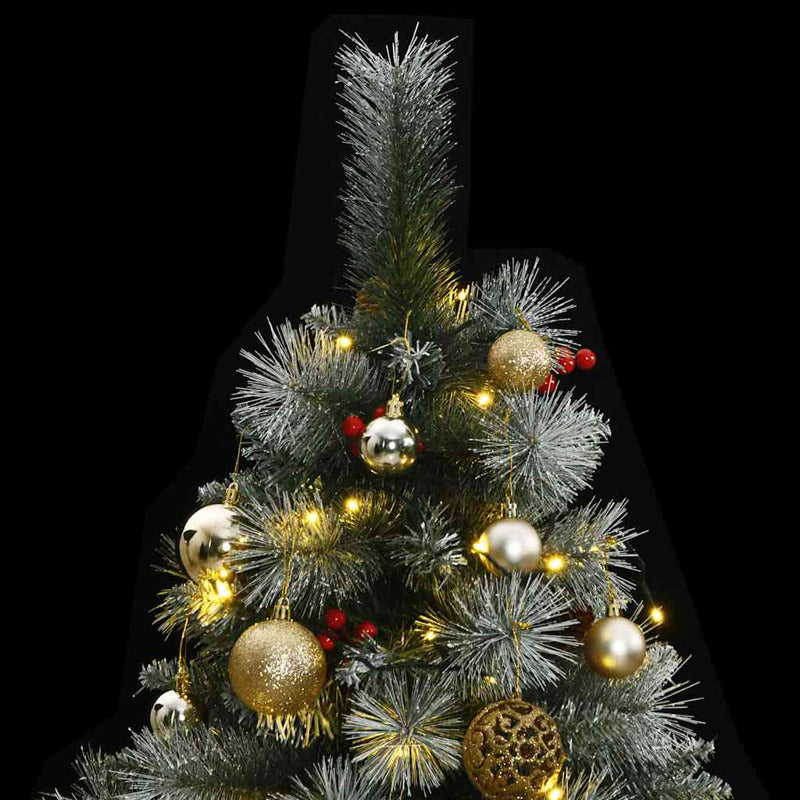 Vidaxl Árbol De Navidad Artificial Con Bisagras 300 Led Y Bolas 210 Cm_1