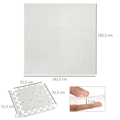 Homcom Alfombra Puzzle Para Bebés 36 Piezas 31,5x31,5 Cm Espuma Eva Modelo_2