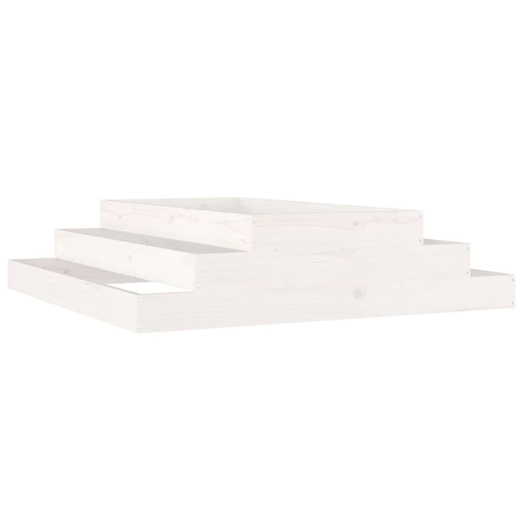 Jardinera Madera Maciza De Pino Blanco 110x110x27 Cm_0