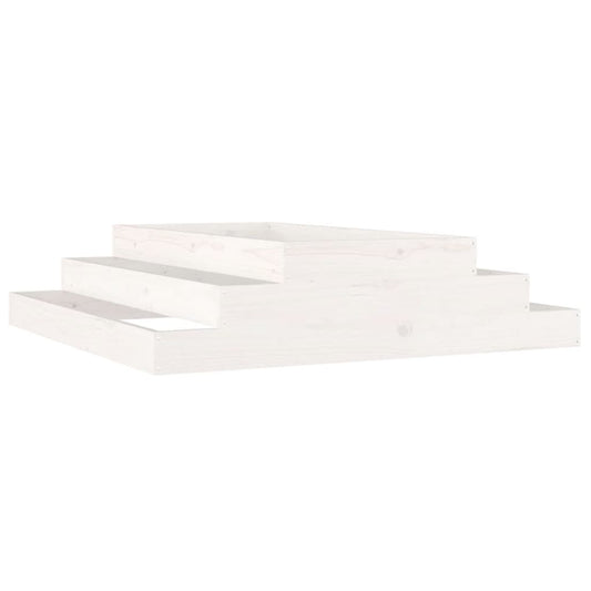 Jardinera Madera Maciza De Pino Blanco 110x110x27 Cm_0