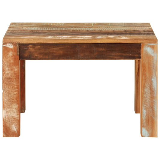 Mesa De Centro De Madera Maciza Reciclada 55x55x35 Cm_0