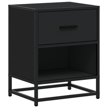 Mesitas De Noche 2 Uds Madera Ingeniería Negro 40x31x50 Cm_4