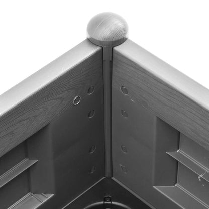 Arriate De Jardín Pp Gris Piedra 100x43x35 Cm_4