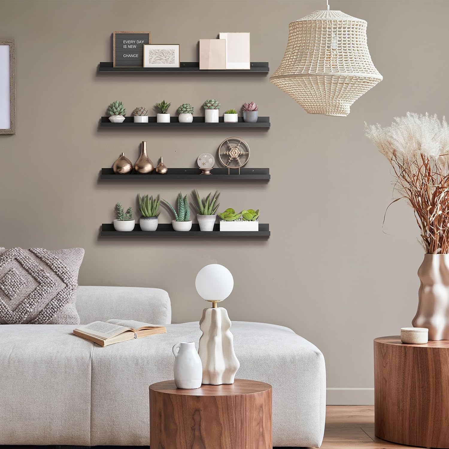 Well Home Repisa Flotante En Mdf Color Negro 77x10x4cm_3