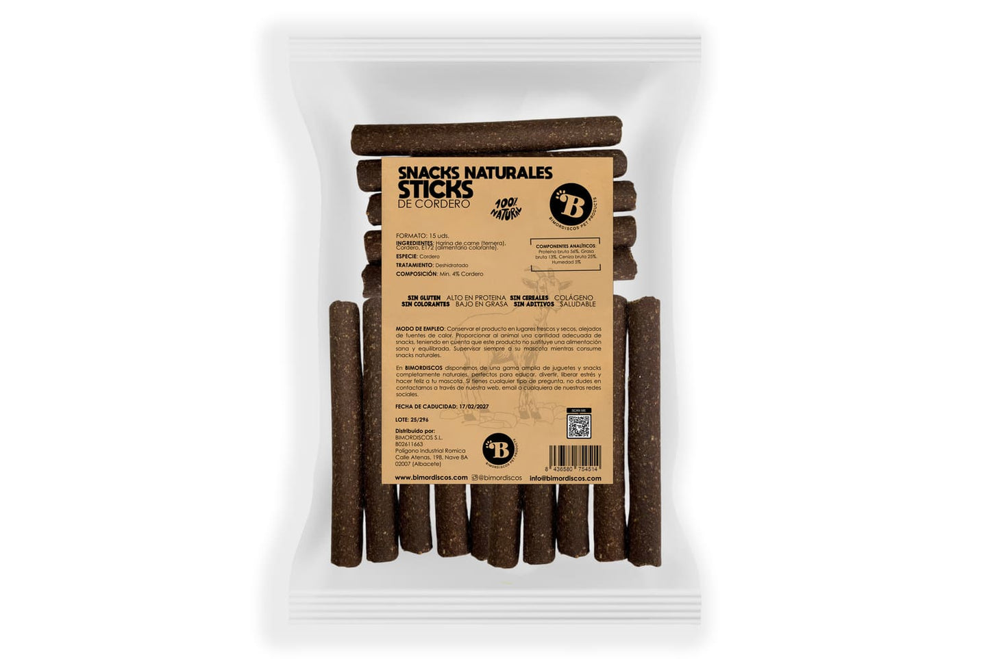 Bimordiscos Barritas Para Perros Y Gatos - Cordero - 15 Uds. 15 Uds._0