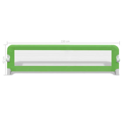 Vidaxl Barandilla De Seguridad Cama De Niño 2 Uds Verde 150x42 Cm_2