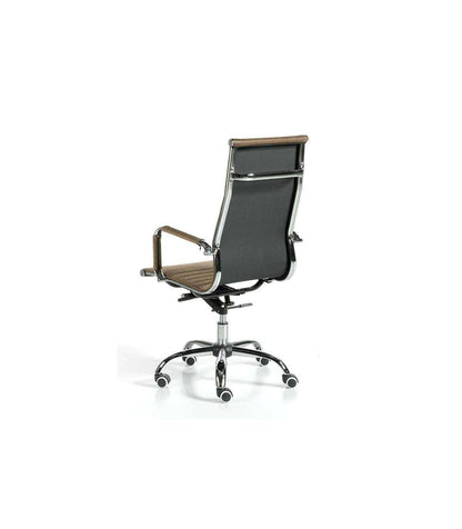 Silla Despacho Giratoria Elevable Acabado Marrón Vintage, 60 Cm(ancho) 108-115 Cm(altura) 66 Cm(fondo)_2