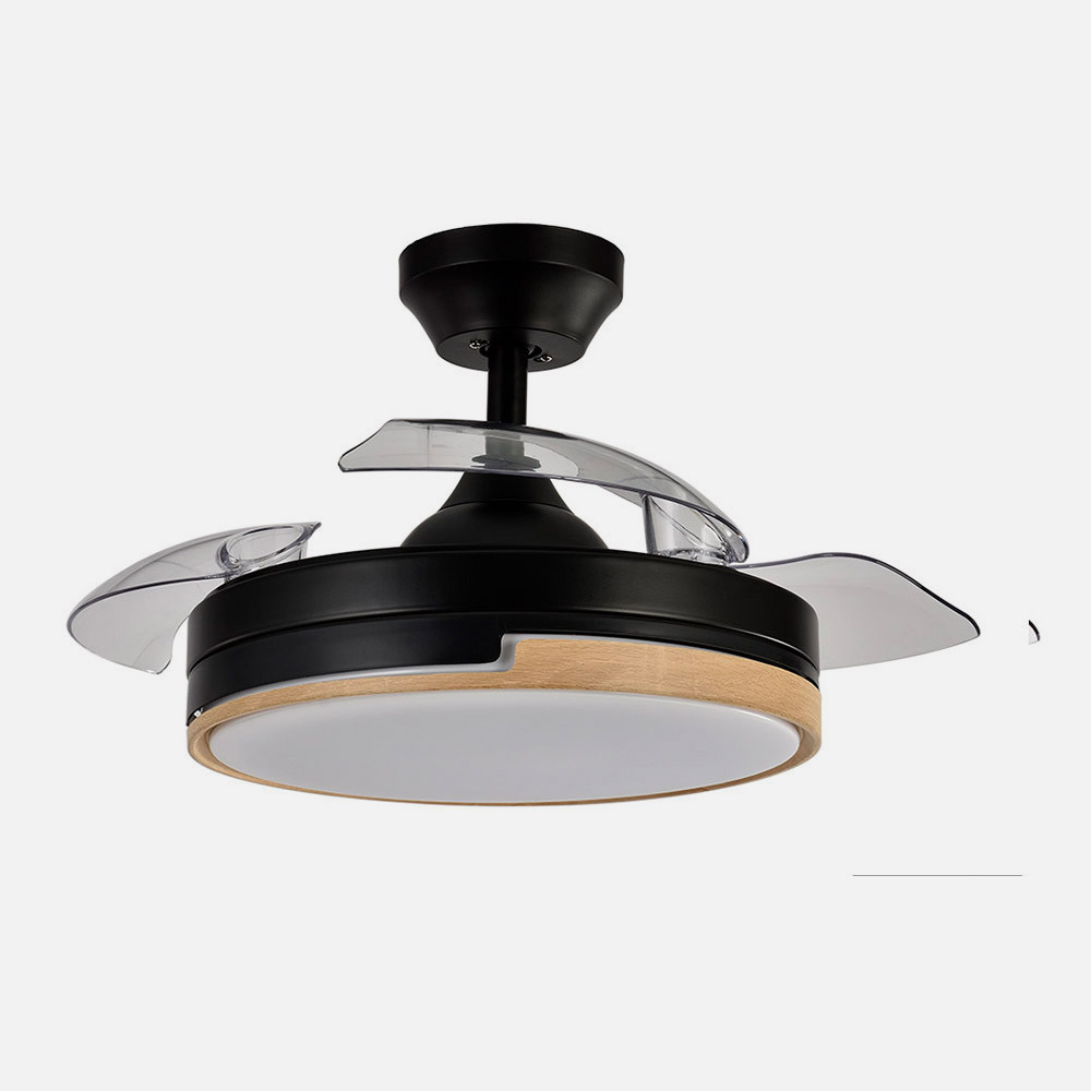 Ventilador Dc 48w Olimpia Negro/madera 3aspas 91d 4800 Lm 6vel 3000k,4500k,6000k, Remoto+temporizador+memoria_2