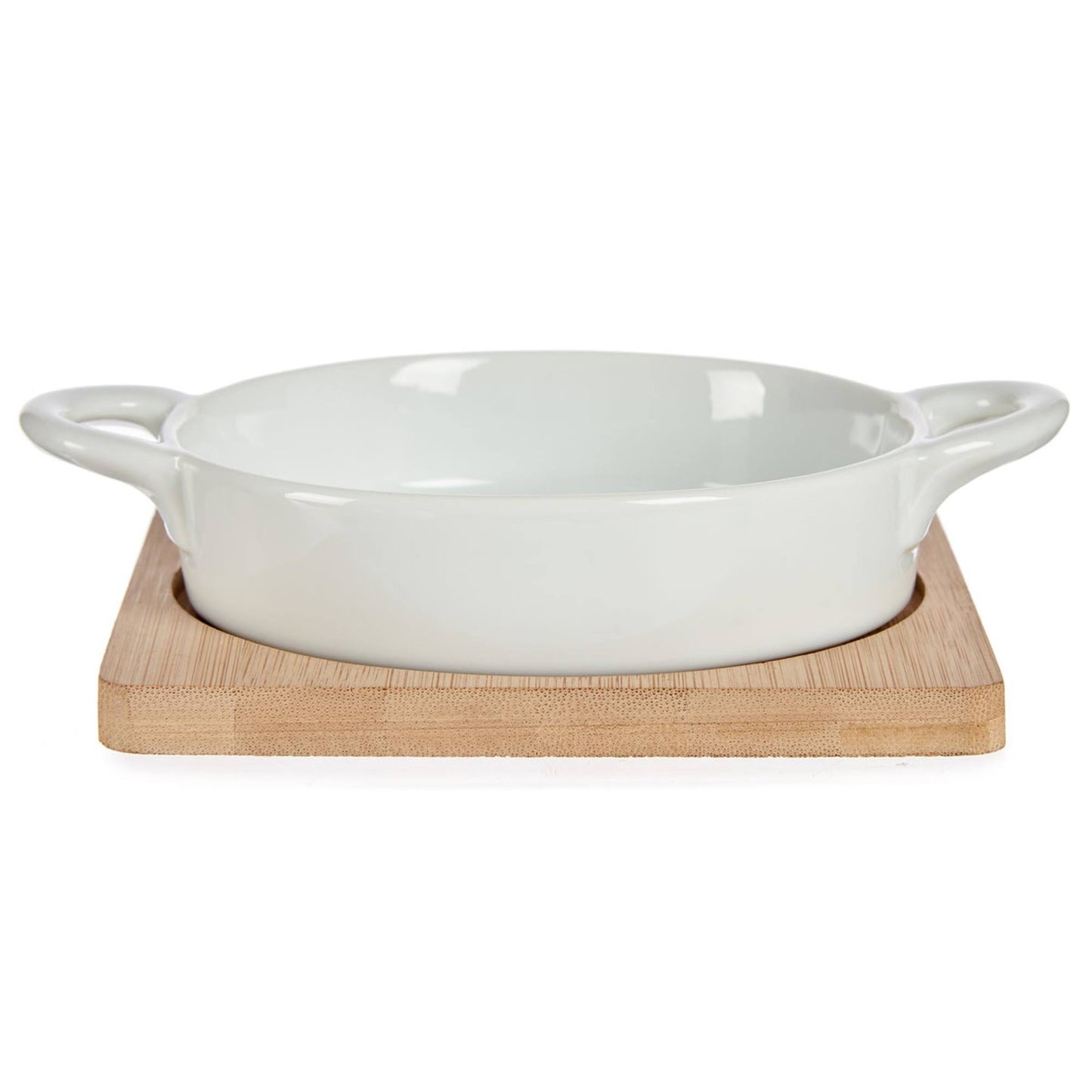 Bandeja Redonda Con Base Bambu 12,5cm Colección Vessia_0