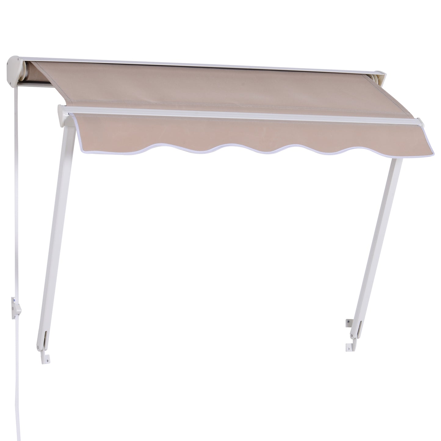 Outsunny Toldo Con Inclinación Ajustable Para Puertas O Ventanas 120x70cm Beige_5