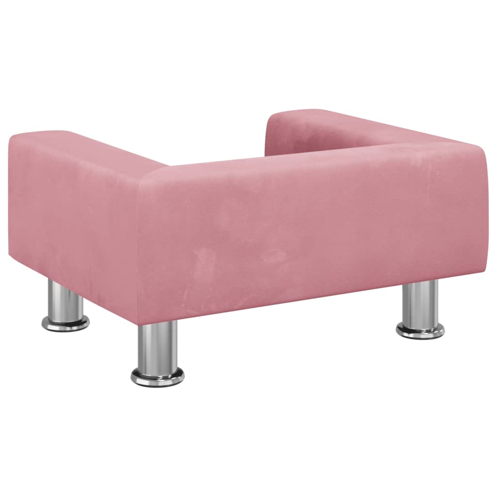 Cama Para Perros De Terciopelo Rosa 50x40x26,5 Cm / Vetonek_2