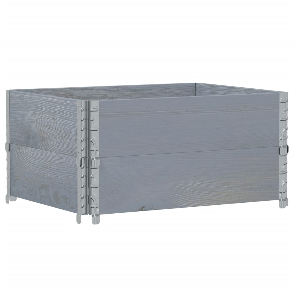 Jardinera De Madera Maciza De Pino Gris 80x60 Cm_4
