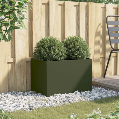 Jardinera Acero Verde Oliva 62x40x39 Cm_2