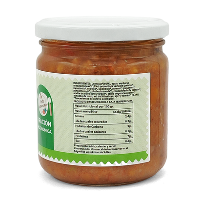 Cocido De Lentejas Con Verduras Ecológico 280gr