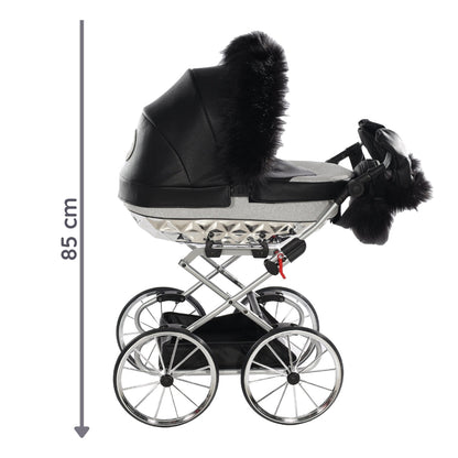 Carro De Muñecas Hand Craft Glitter Satin Classic Black / Silver_3
