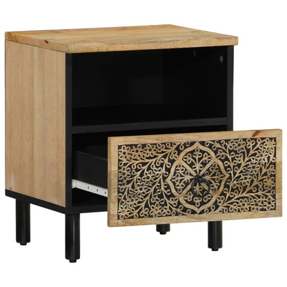 Mesitas De Noche 2 Uds Madera Maciza De Mango 40x33x46 Cm_2