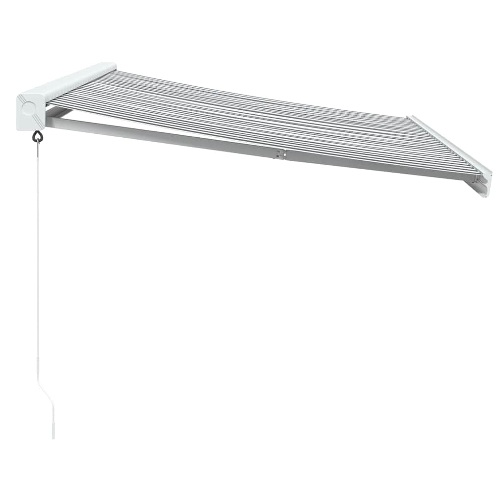 Toldo Retráctil Aluminio Y Tela Antracita Y Blanco 3,5x2,5 M_3