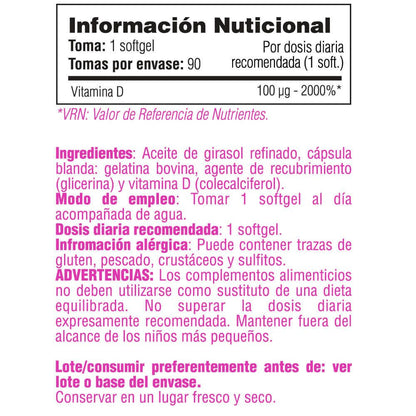 Vitamina D 100μg - 90 Softgels - Vitamina D - Smart Supplements_4