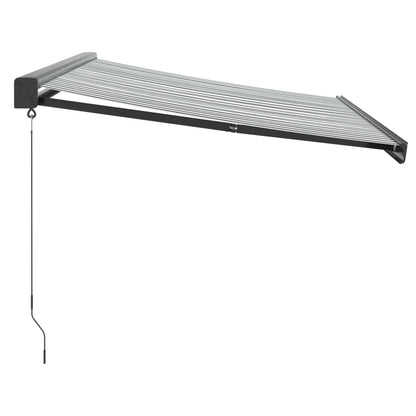 Toldo Retráctil Aluminio Y Tela Antracita Y Blanco 3,5x2,5 M_3