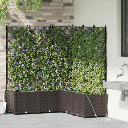 Macetero De Jardín 5 Uds. Marrón 120 X 120 X 142 Cm Pp_2