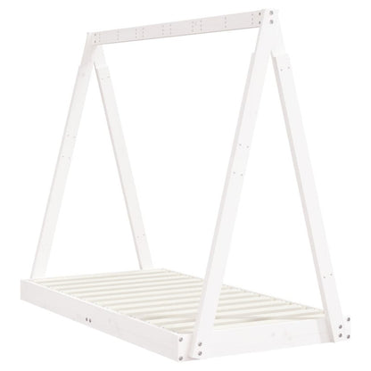Vidaxl Estructura De Cama Para Niños Madera De Pino Blanco 70x140 Cm_5
