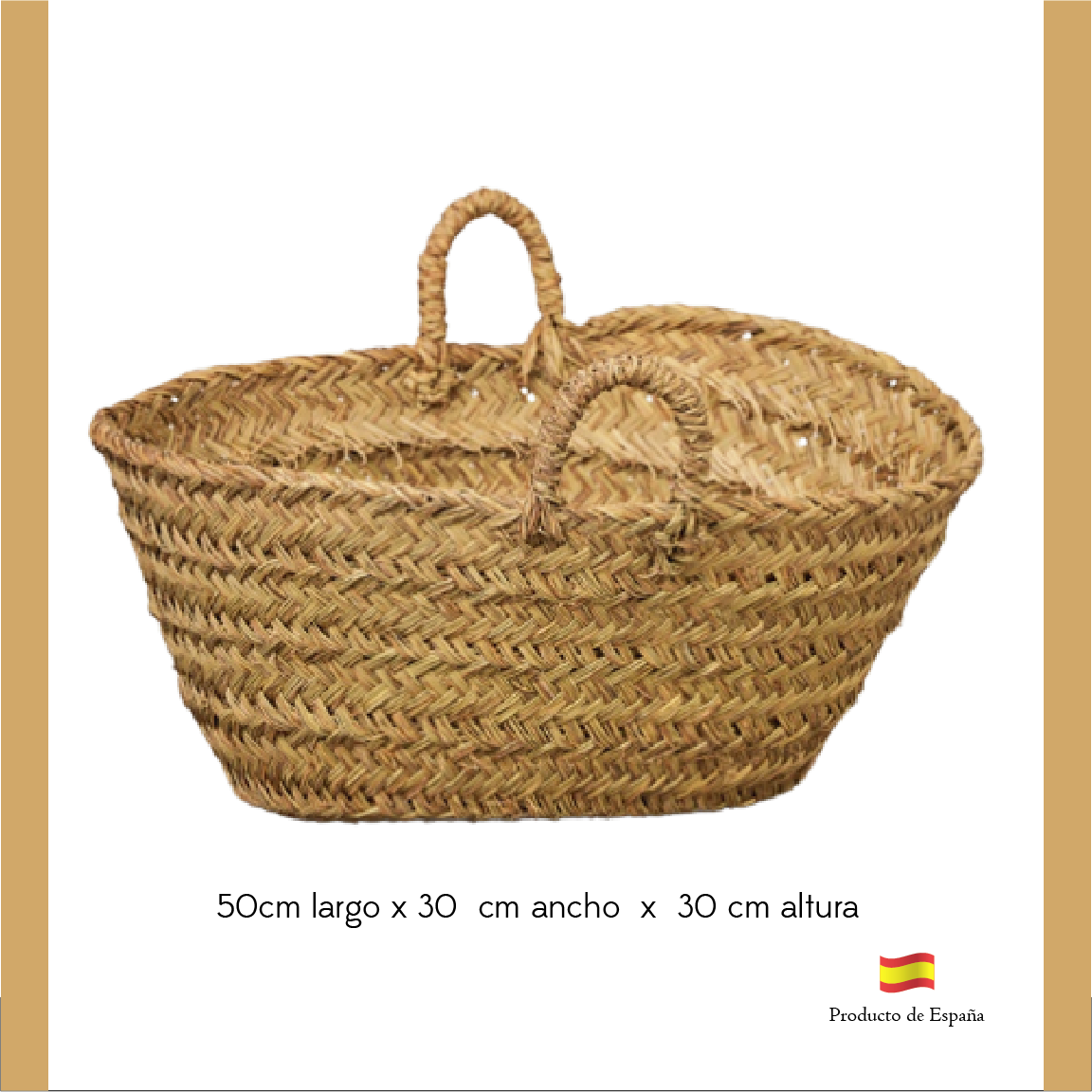 Cesta De Mimbre Leñera 50 X 30 X 30 Cm_1