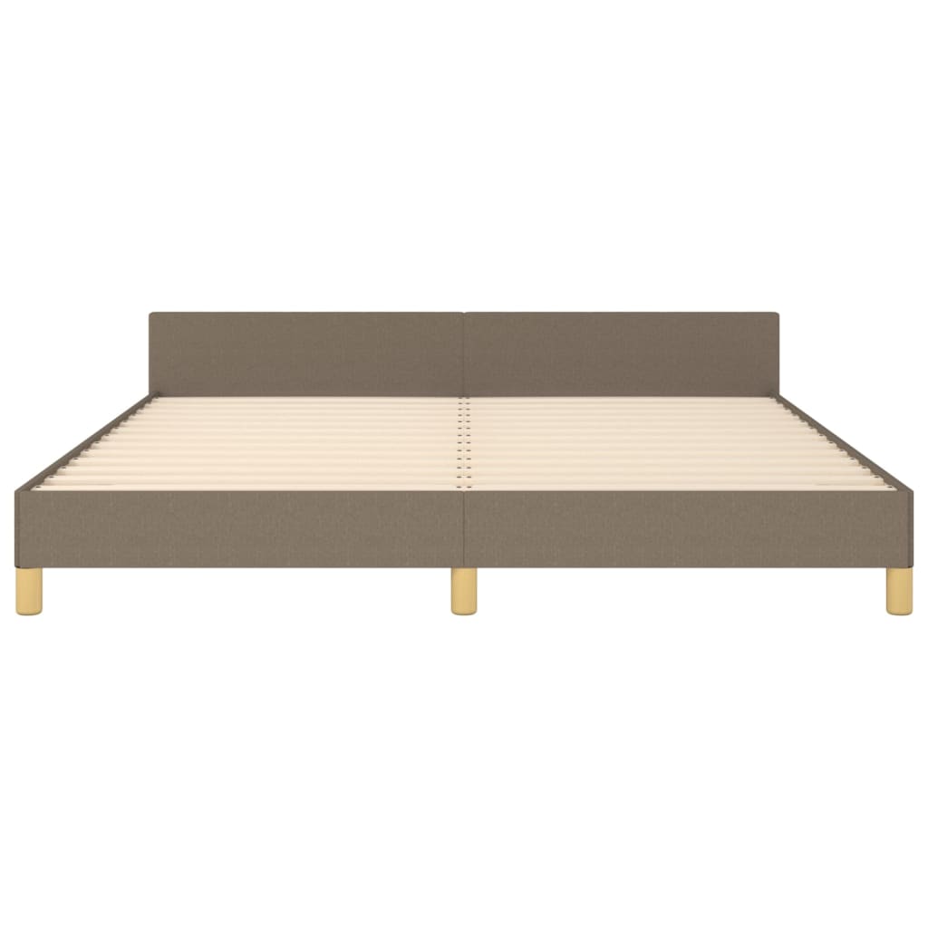 Estructura De Cama Con Cabecero De Tela Gris Taupe 180x200 Cm / Vetonek_2